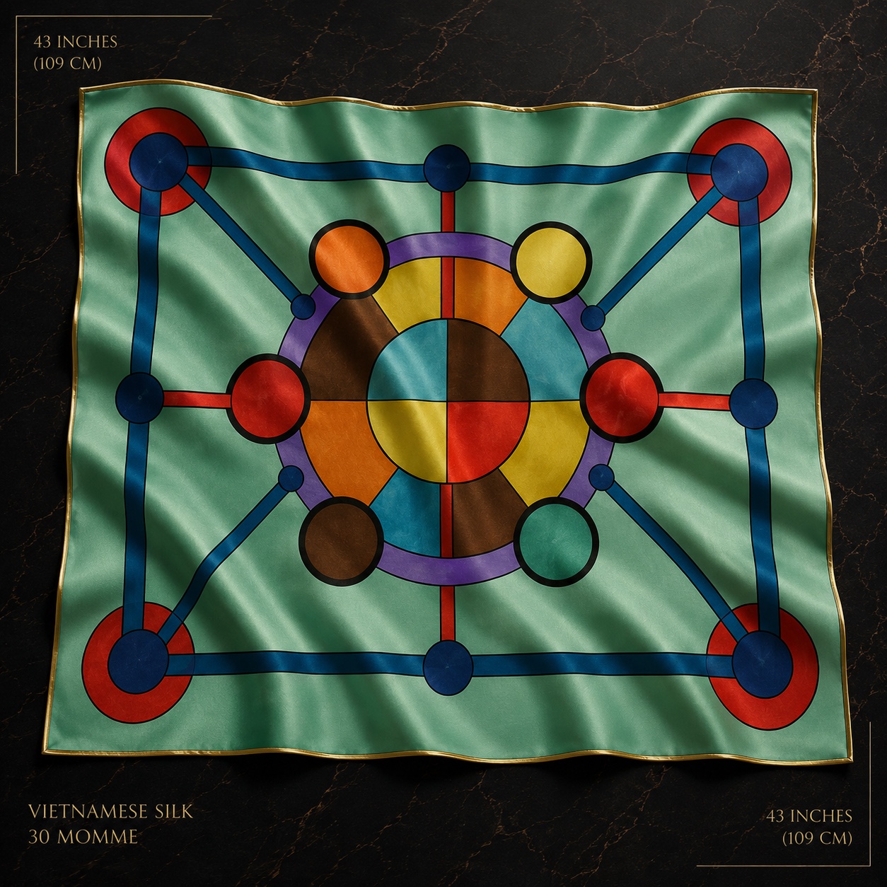 Maison Soul silk scarf artwork